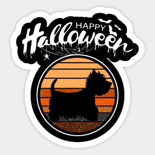 Funny Happy Halloween Beautiful Westie Men Women Kids Gift Sticker